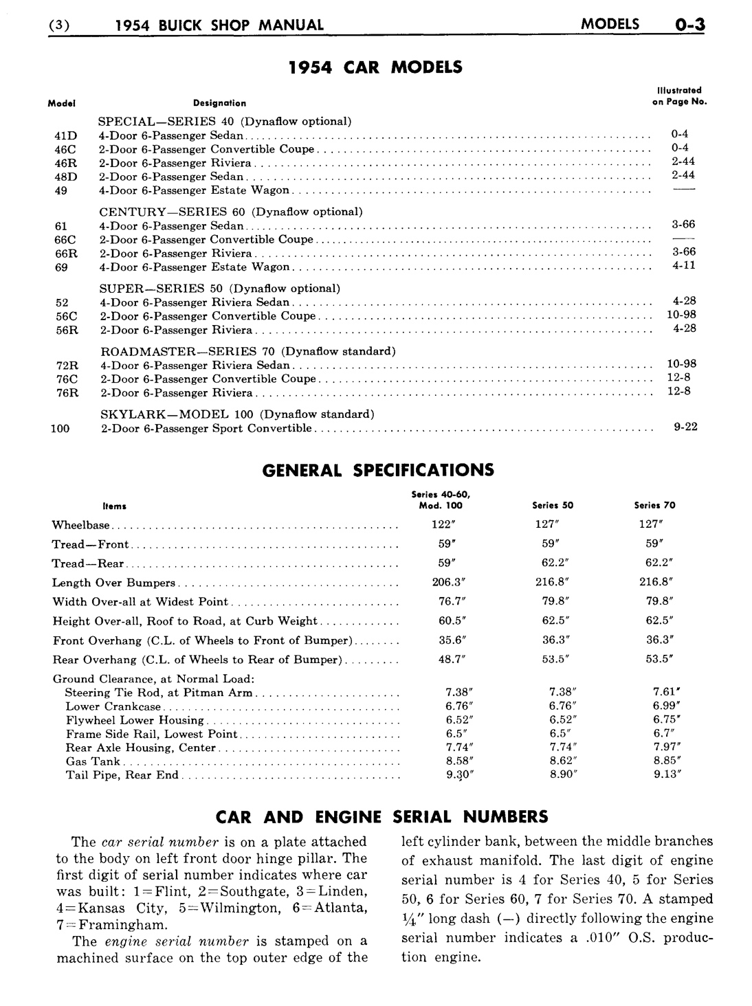 1954 Buick Shop Manual - General Information Page 5 Of 6